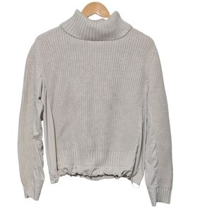 Oui Cozy Cream Turtleneck Kintted  Sweater Womens US 6
